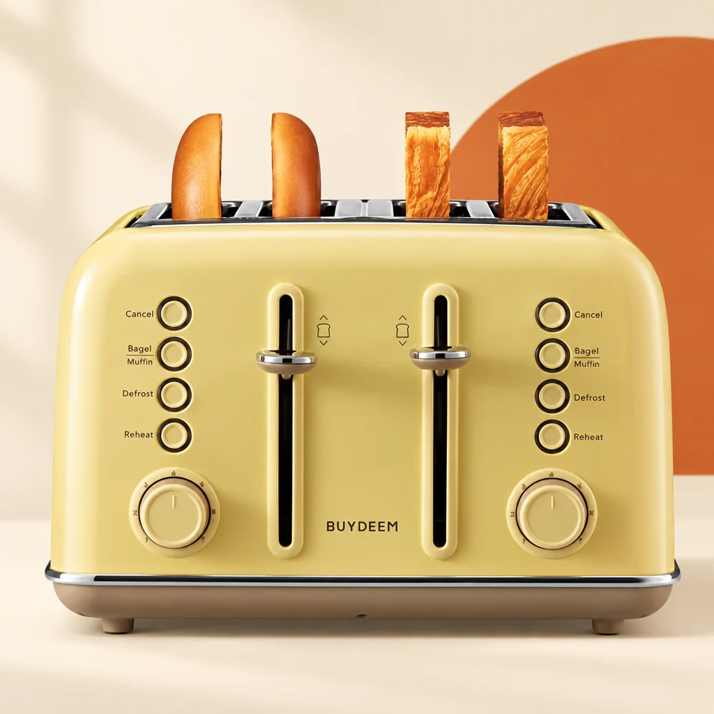 BUYDEEM DT640 4-Slice Toaster — styled product visualisation