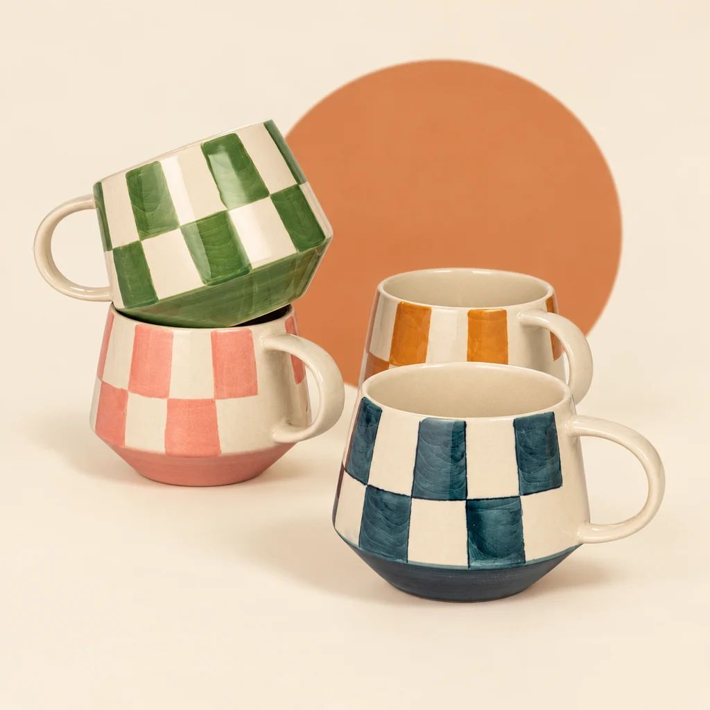 Creative Co-Op Stoneware Mug (Set of 4) — styled product visualisation