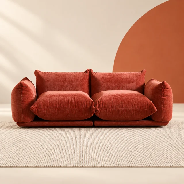 Deep Seat Chenille Couch — styled product visualisation