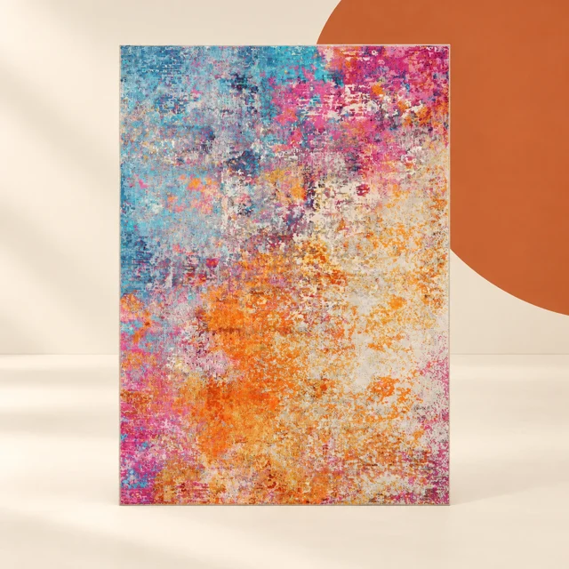 Lahome Modern Abstract Rug — styled product visualisation