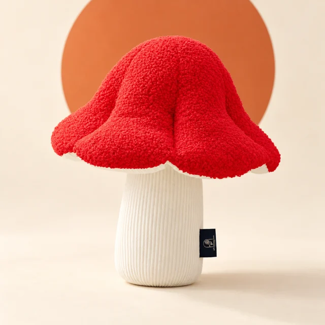 Mushroom Throw Pillow — styled product visualisation
