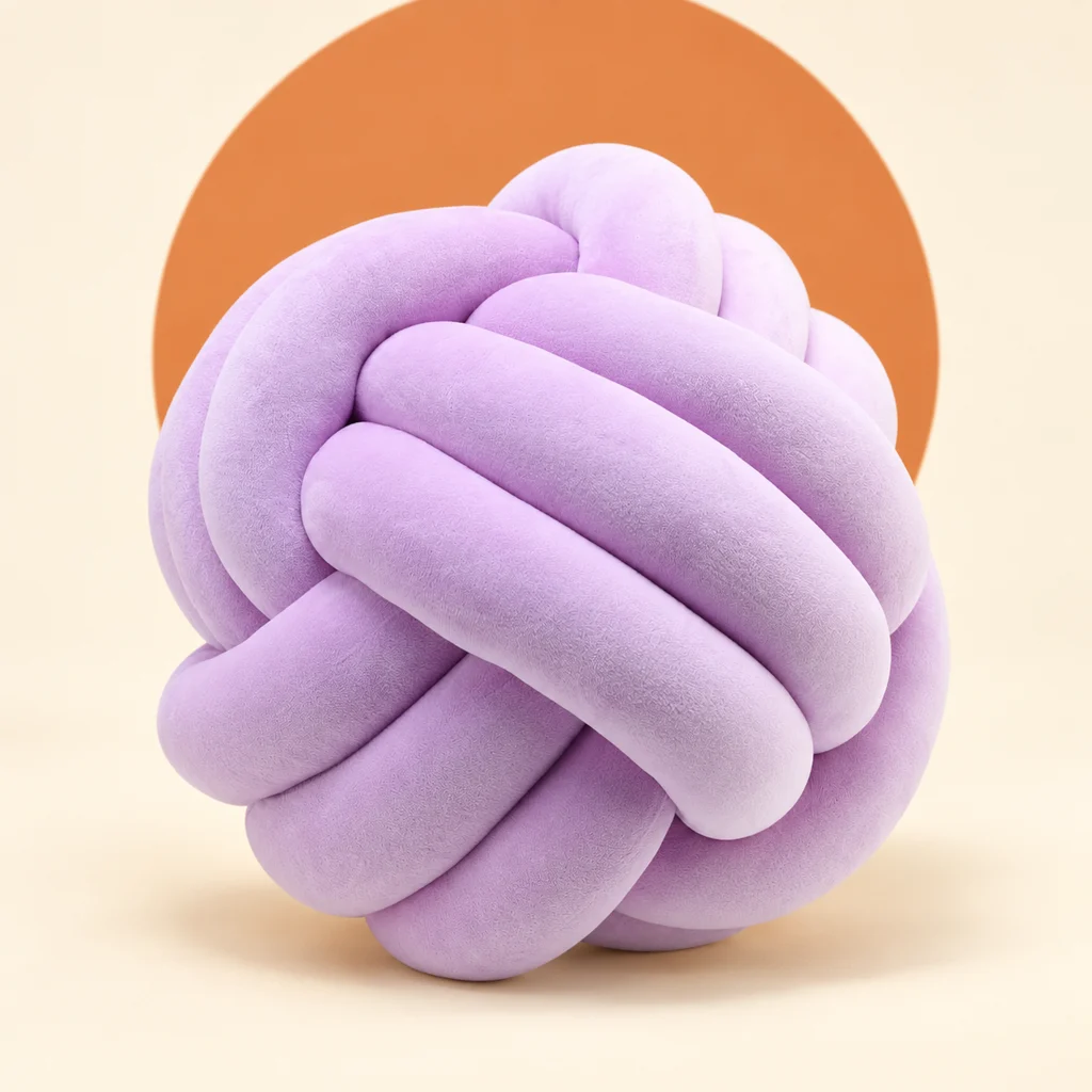 Petrella Knot Pillow — styled product visualisation
